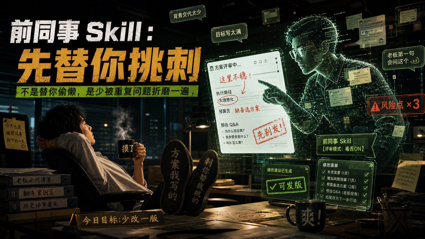 前同事 Skill 先替你挑刺